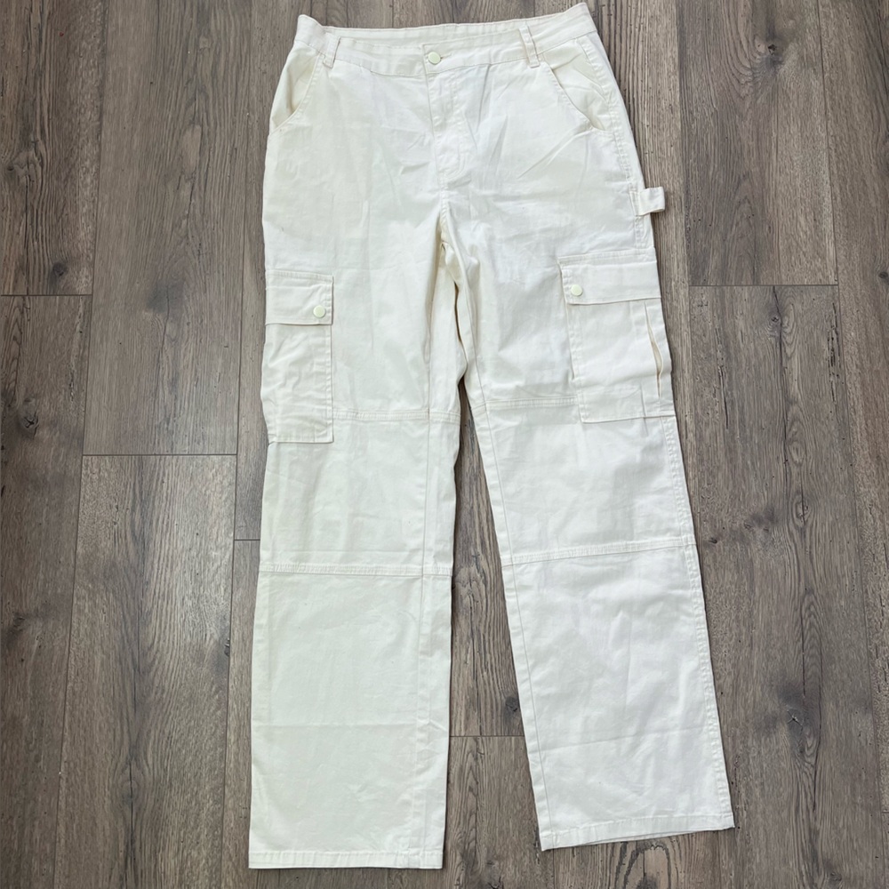 Gilipur Butter‎ Yellow High Waist Cargo Pants Sz L